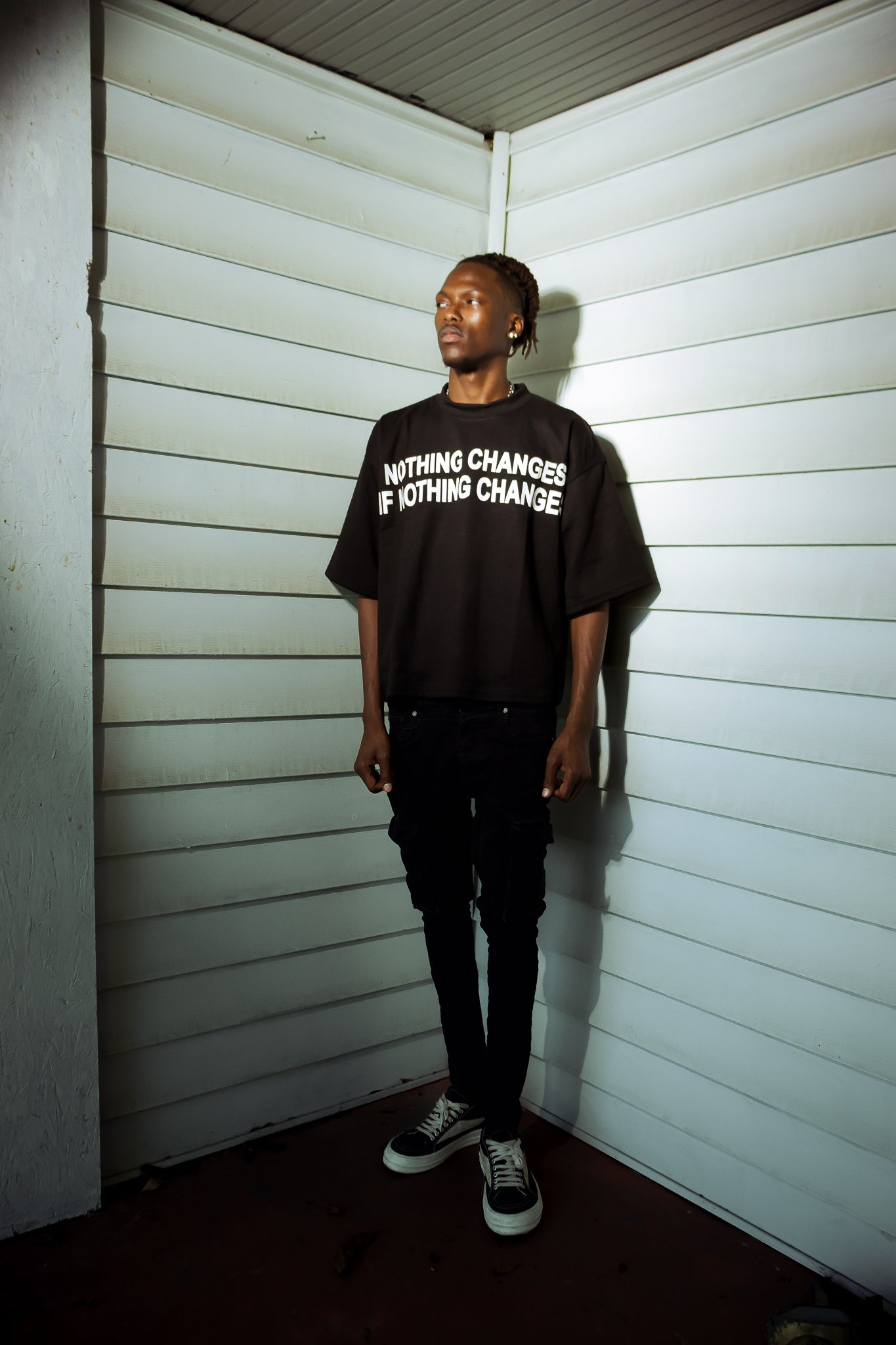 Black Nothing Changes Tee